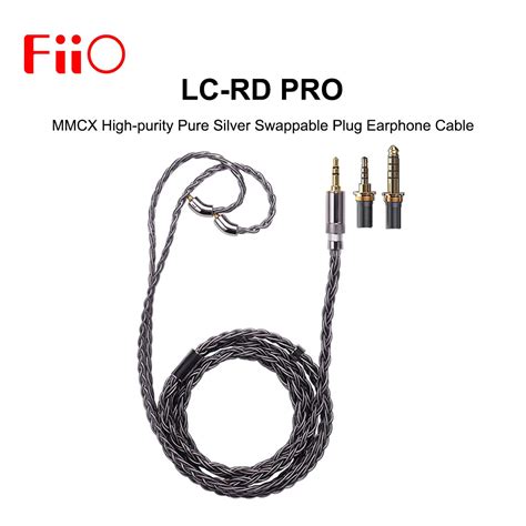 Fiio Lc Rd Pro Headphone Mmcx Cable High Purity Pure Silver Swappable