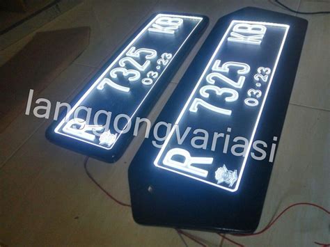 Jual Plat Nomor Led Grafir Laser Nyala Di Angka Custom Crv Turbo Di