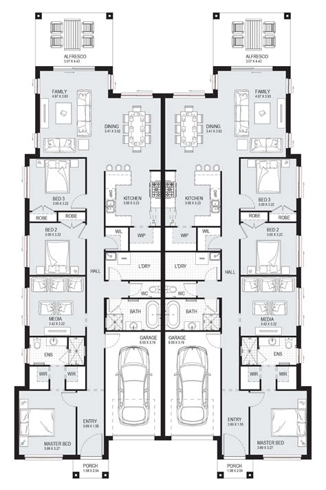duplex floor plans house plans australia duplex plans