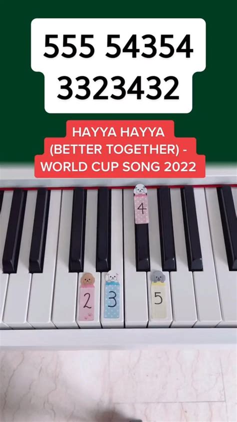 Hayya Hayya Better Together FIFA World Cup Song 2022 Piano