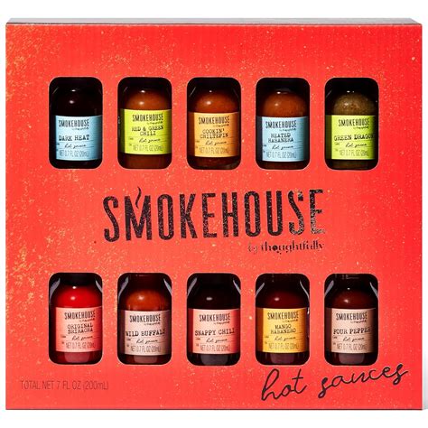 Amazon Smokehouse By Thoughtfully Gourmet Hot Sauce Gift Set Flavors Include Mango