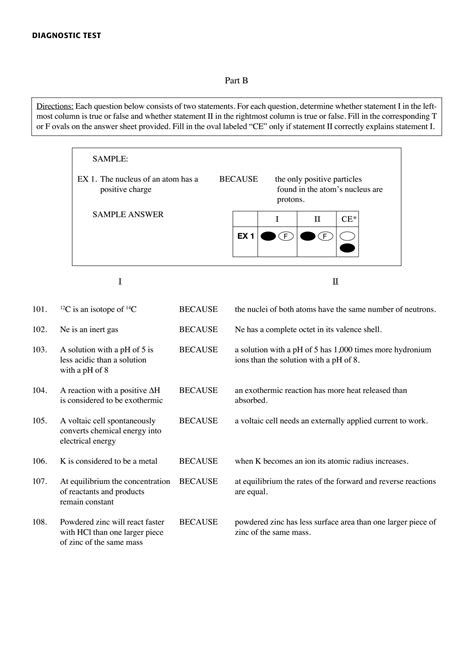 Chemistry Diagnostic Test Topic 4 Answers 9