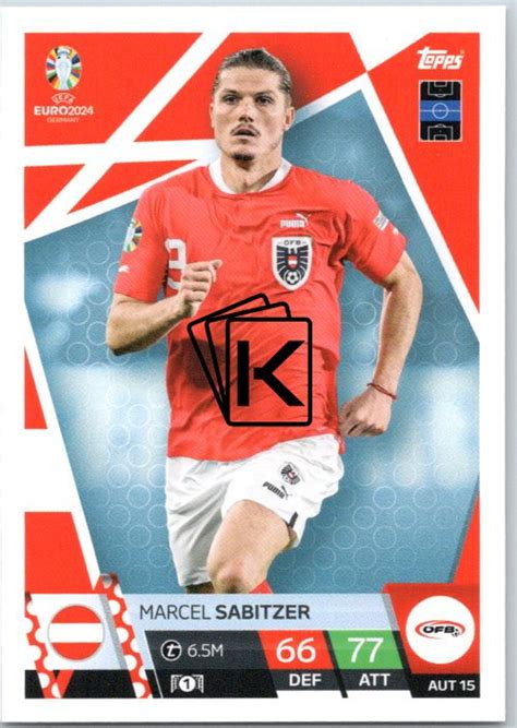 fotbalová karta Topps Match Attax EURO 2024 AUS15 Marcel Sabitzer