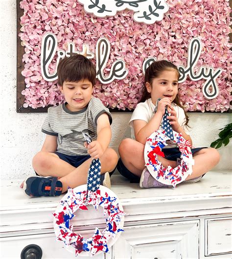 Red White And Blue Star Wreath Little Owly