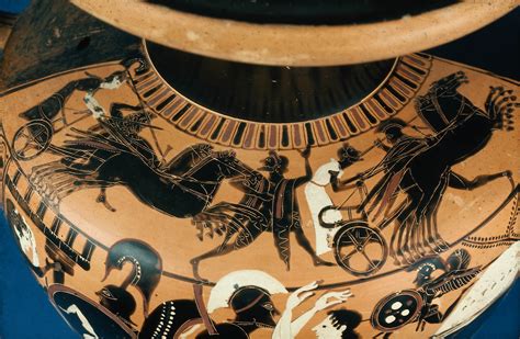 Water Jar Hydria With The Chariot Of Achilles Dragging The Corpse Of