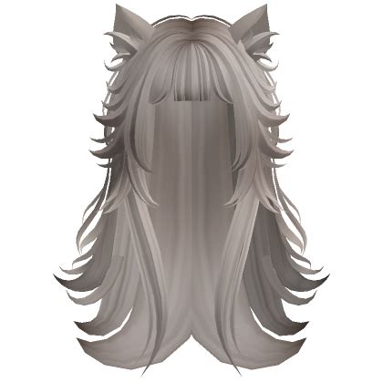 Anime Wolfcut W Bangs Cat Ears Ash Blonde Roblox Item Rolimon S