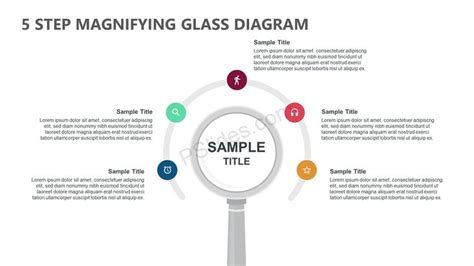 5 Step Magnifying Glass Diagram Magnifying Glass Magnifier Glass