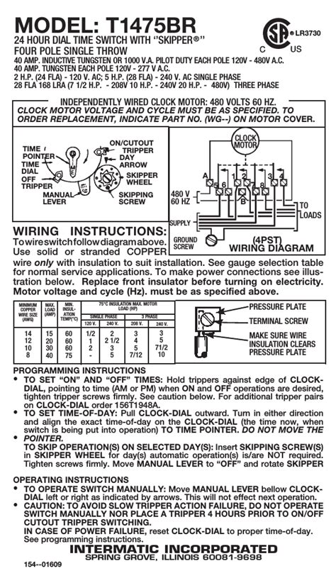 intermatic  timer wiring diagram