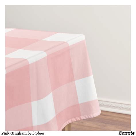 Pink Gingham Tablecloth Zazzle Gingham Tablecloth Pink Gingham