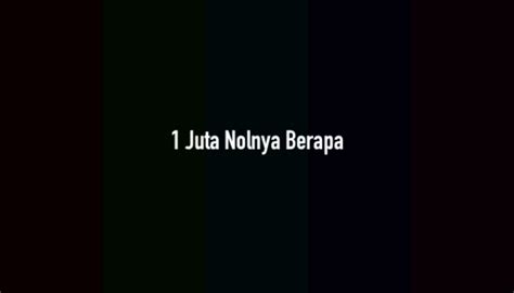 juta nolnya berapa berikut jawaban  caranya pooc