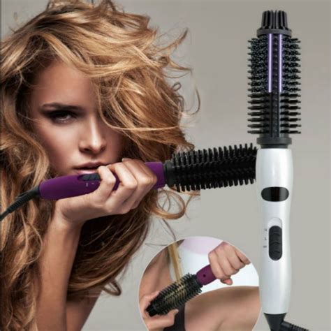Latest In Ionic Hair Styler Hot Brush Ceramic Flat Iron With Cool Touch Protective Technology