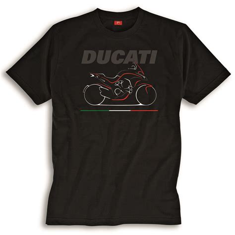 Ducati Multistrada Graphic Art T Shirt Schwarz Black Shirt Neu