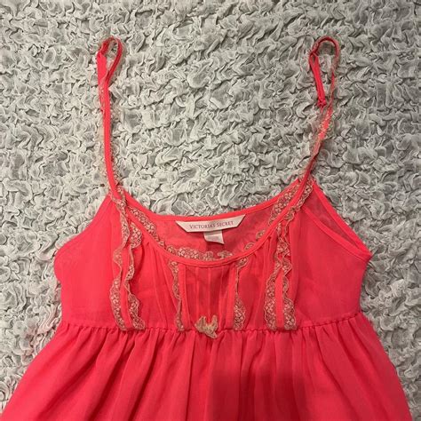 VICTORIA SECRET HOT PINK SLIP TANK So Gorg Size Depop