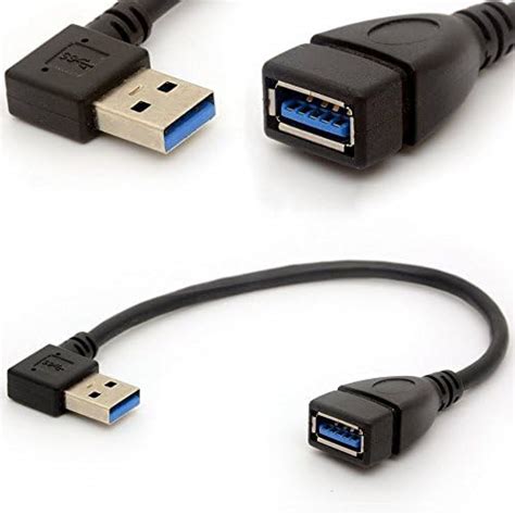 BSHTU Câble d extension USB 3 0 coudé Adaptateur de type A mâle vers