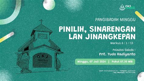 Gkj Sentolo Live Streaming Pangibadah Minggu Minggu