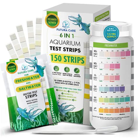 6 In 1 Aquarium Test Strips Accurate Water Test Kit For Saltwater