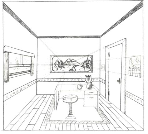 draw  point perspective interior design psoriasisgurucom