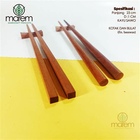 Jual SUMPIT KAYU SAWO PANJANG 23 CM SUMPIT MIE SUMPIT MAKAN KAYU