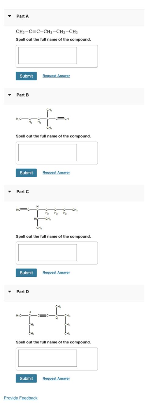 Solved Ch3−c≡c−ch2−ch2−ch3 Spell Out The Full Name Of The