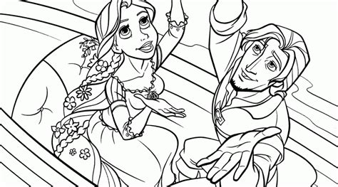 Tangled And Eugene Coloring Page Clip Art Library