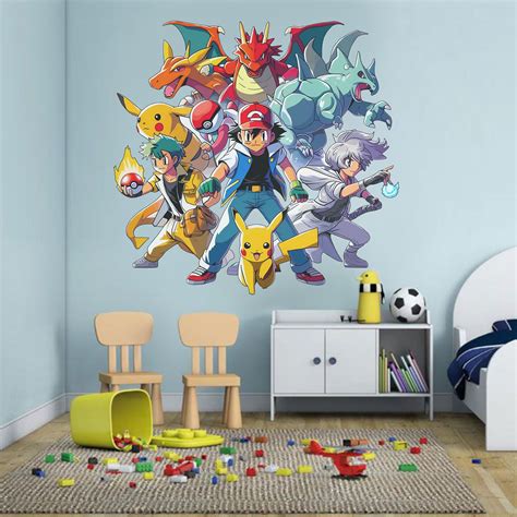 Pokemon Wall Decal Pikachu Wall Art Pokeball Wall Decal Monsters ...