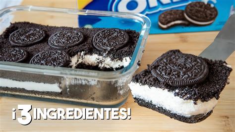 POSTRE de OREO con 3 Ingredientes SIN HORNO Tarta Fría de Oreo SIN