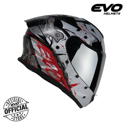 evo svx  judgement day full face dual visor helmet motorcycle