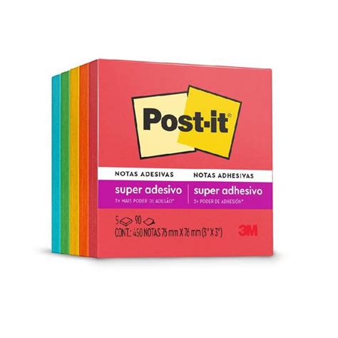 Bloco De Notas Adesivas Post It Cubo Tropical Mm X Mm