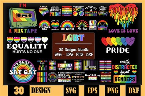 Gay Pride Svg Bundle Lgbtq Svg Bundle Pack Lgbt Bundle Pride Month Svg Rainbow Svg Gay