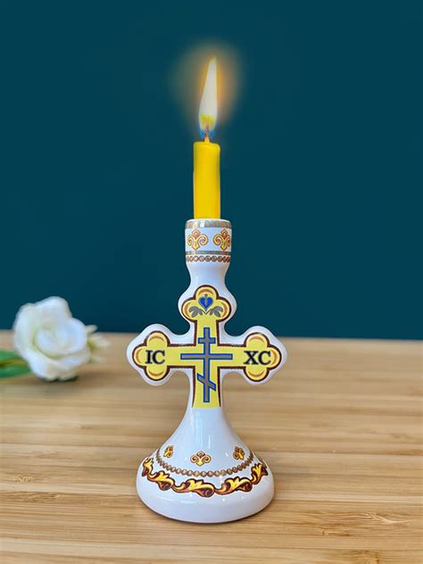 православный подсвечник для церковной свечи, подсвечник керамический ...