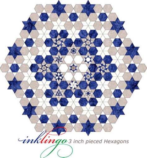 Settings For Pieced Hexagons Quilt With Inklingo