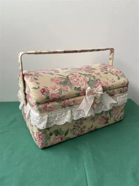 Ancienne Boite A Couture En Tissu Eur Picclick Fr