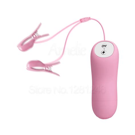 New Electric Shock Nipple Vibrator Vibrating Nipple Clamps Breast Massage Labia Clitoris Pussy
