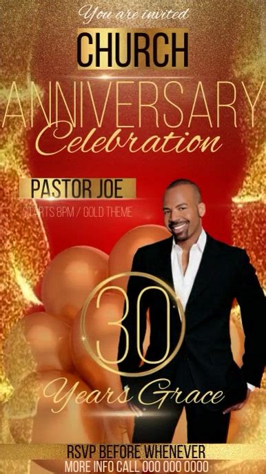 Church Anniversary CELEBRATION Event Template | PosterMyWall