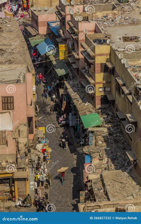 Cairo Egypt January Aerial View Of Muizz Street In Cairo