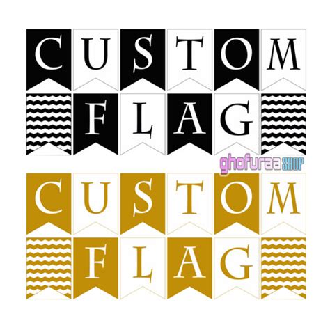 Jual Custom Banner Motif Bunting Flag Tulisan Farewell Party Hitam