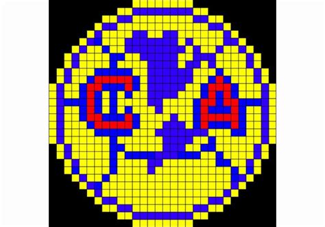 Dibujo Pixel Art Club América Descargar Plantilla Gratis En Pdf