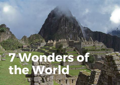 List Of 7 Ancient Wonders Of The World
