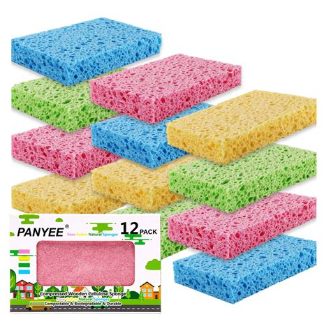Cleaning Scrub Colored Sponge,Non-Scratch Kitchen Cellulose Dishwashing