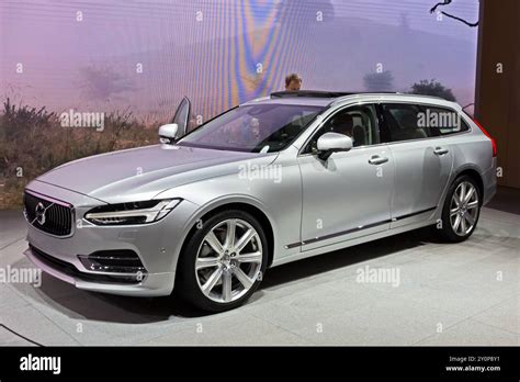 Volvo V90 Car Showcased At The Geneva International Motor Show