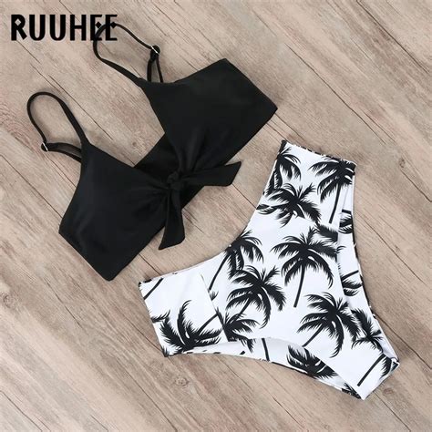 Ruuhee Bikini Swimwear Women Swimsuit High Waist Bikini Set Push