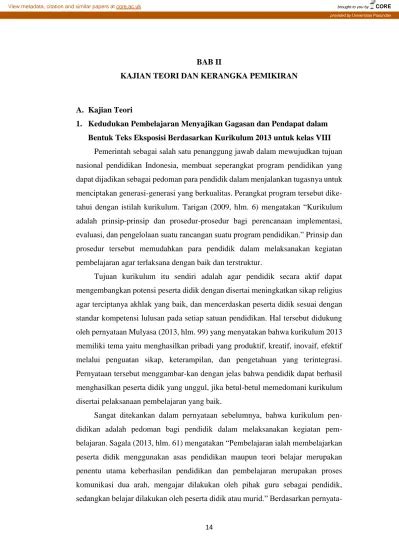 Bab Ii Kajian Teori Dan Kerangka Pemikiran