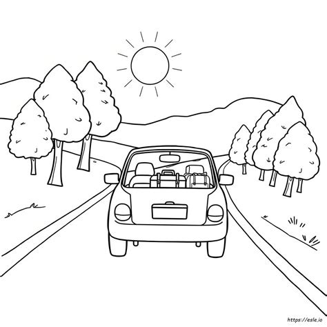 Road Trip Coloring Pages
