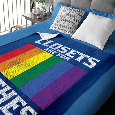 Vintage Gay Baby Blankets Rainbow Flag Closets Are For Clothes Pride