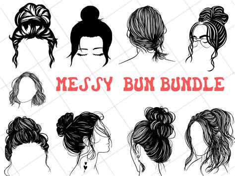 Messy Bun Svg Mom Life Svg Mom Skull Svg Black Woman Svg Etsy