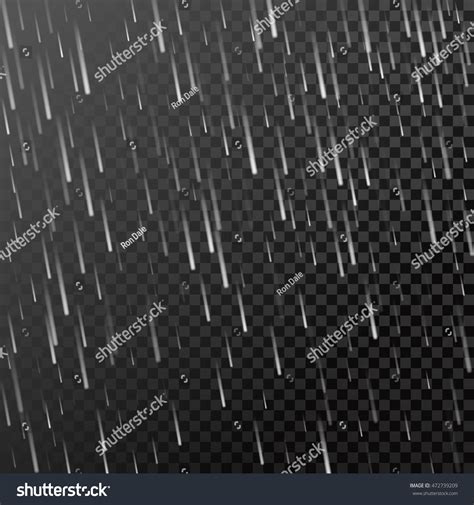 Thunderstorm Heavy Shower Stormy Slanting Rain Stock Vector (Royalty