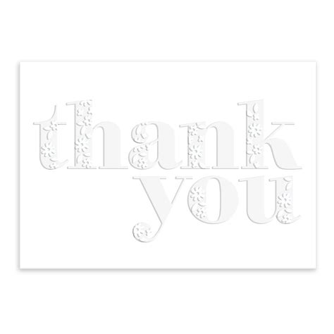 Embossed Floral Thank You Note Cards Kelly Green By Punch Studio