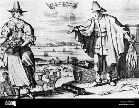 Quaker Tobacco Plantation In Barbados In 17th Century Stock Photo Alamy
