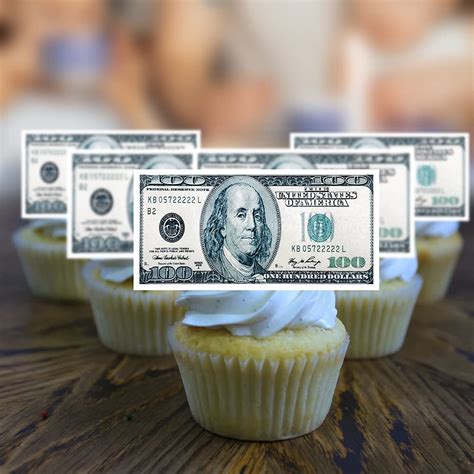 Buy Tiokkut 50 Pcs Edible Dollar Cake Decorations New 100 Dollar Bill