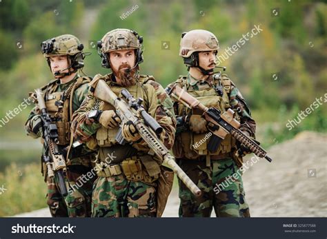 army rangers  military operation stock photo